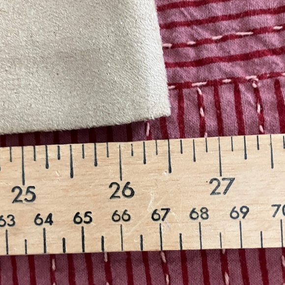 George women’s size 12 microsuede Tan below the knee midi Skirt - Picture 9 of 13